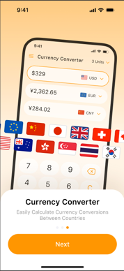Calculator i app interface mockup
