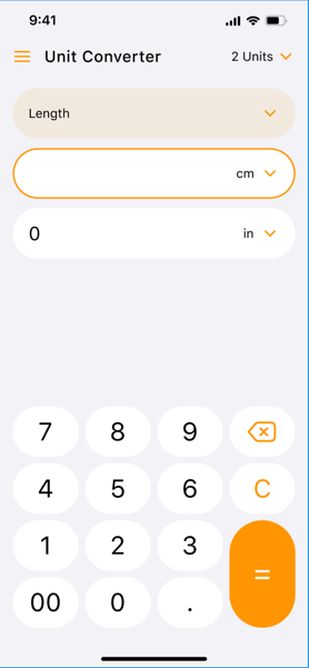iPad screenshot of Calculator i interface